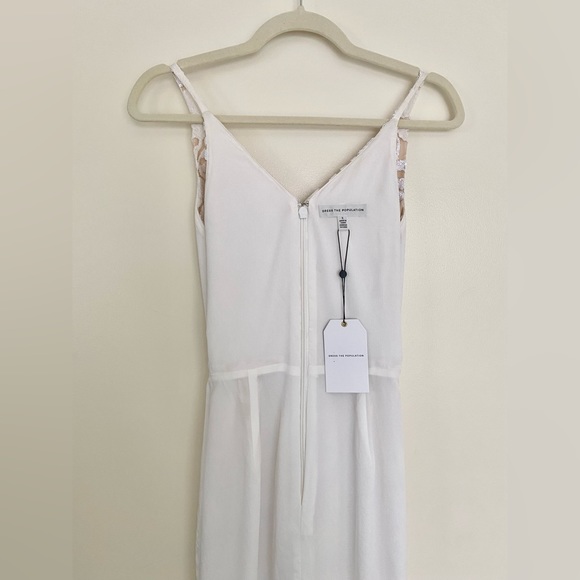 Dress The Population Sharon Gown Small White Sequins Mermaid Dress - Picture 11 of 15